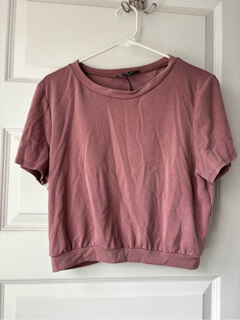 Lulu's Mauve Short Sleeve Cropped Tee